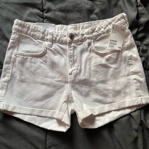 White jean shorts
